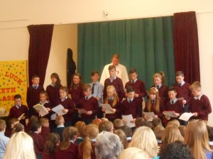6th class read a very special poem which they had composed themselves for their graduation mass.