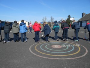 3rd and 4th class learning some scooting skills